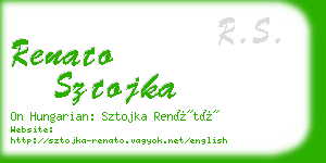 renato sztojka business card